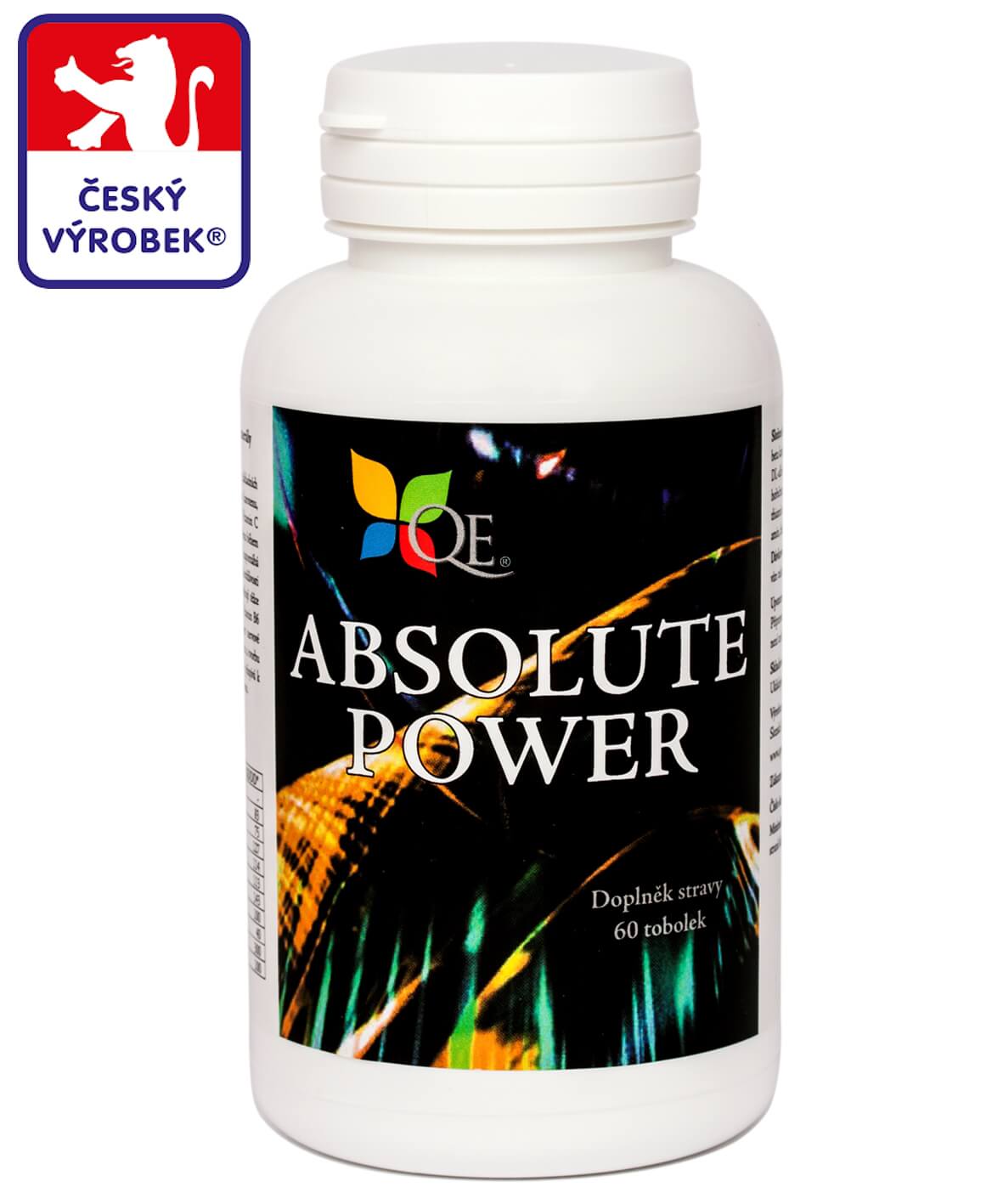 Euniké Absolute Power – český doplněk stravy s vitamíny A, B1, B2, B6, B12, C, E, niacinem, biotinem a kyselinou listovou