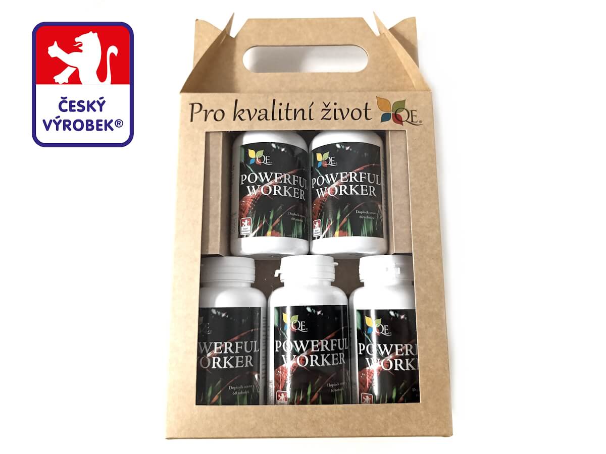  POWERFUL WORKER dárková sada - 5 x biologicky aktivní KOLOSTRUM s IgG40